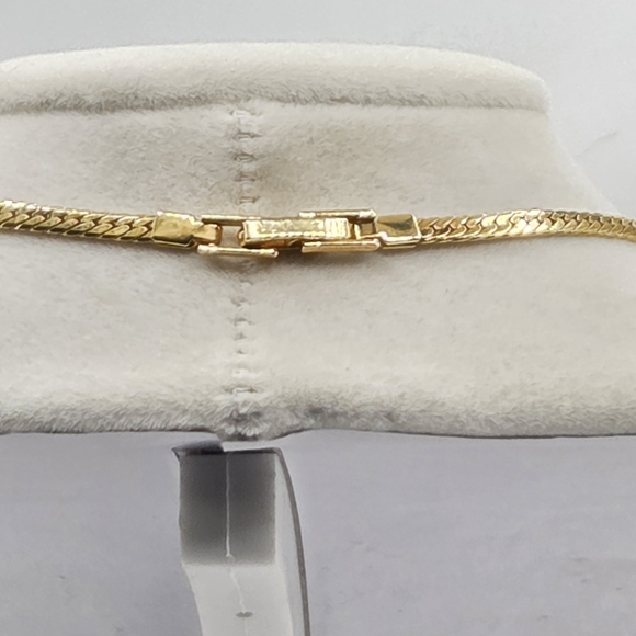 Vintage Avon Marquise Crystal Tennis Style Y-Necklace Gold Tone 17" - Picture 4 of 12